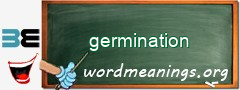 WordMeaning blackboard for germination